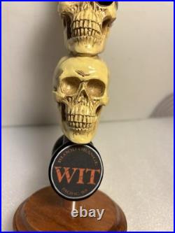 NORTHWEST BREWING BARON 3 SKULLS BLOOD ORANGE Draft beer tap handle. WASHINGTON