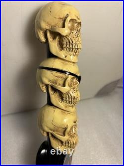 NORTHWEST BREWING BARON 3 SKULLS BLOOD ORANGE Draft beer tap handle. WASHINGTON