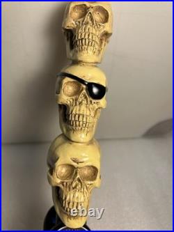 NORTHWEST BREWING BARON 3 SKULLS BLOOD ORANGE Draft beer tap handle. WASHINGTON