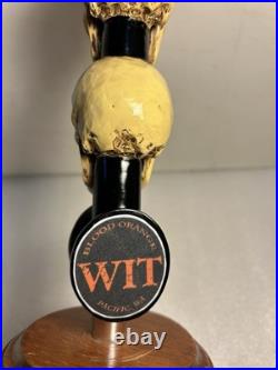 NORTHWEST BREWING BARON 3 SKULLS BLOOD ORANGE Draft beer tap handle. WASHINGTON