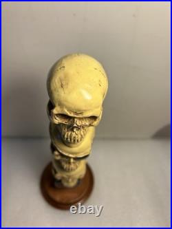 NORTHWEST BREWING BARON 3 SKULLS BLOOD ORANGE Draft beer tap handle. WASHINGTON