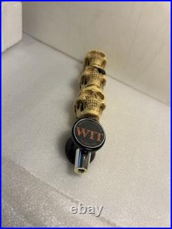 NORTHWEST BREWING BARON 3 SKULLS BLOOD ORANGE Draft beer tap handle. WASHINGTON