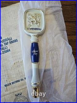 NOS Vintage LÖWENBRÄU Tall Tap Handles Original Case of 10 Miller Brewing Co