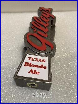 NO LABEL BREWING GILLEYS TEXAS BLONDE ALE Draft beer tap handle. TEXAS