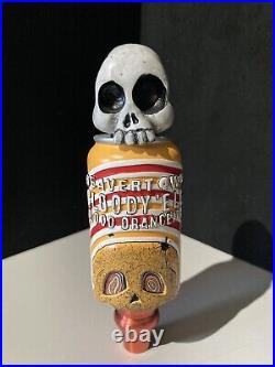 New Beavertown Blood Orange Skull Beer Tap Handle