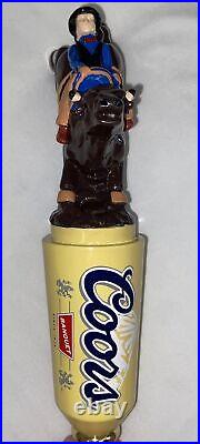 New Figural Rodeo Bucking Bronco Rider Coors Banquet Tap Handle Beer Bar Pub