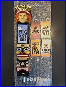 New Half Day Brewing Tap Handle Indian Totem Pole Black Eye Balls With5 Tap Magnet