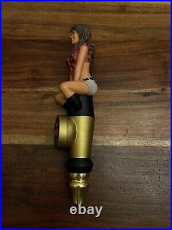 New KNOTTY BRUNETTE Twin Peaks Sexy Lady beer tap handle Hot Girl Rare HTF