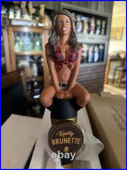 New KNOTTY BRUNETTE Twin Peaks Sexy Lady beer tap handle Hot Girl Rare HTF