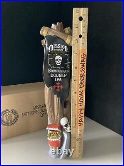 New Mission Double Ipa Shipwreck Beer Tap Handle Pirate Skull Kegerator Lot