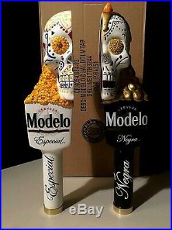 New Modelo Especial / Negra Day Of The Dead Skull Beer Tap Handle Kegerator Lot