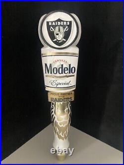 New Modelo Especial Raiders Las Vegas Beer Tap Handle Kegerator Lot Football