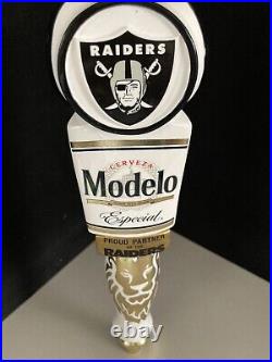 New Modelo Especial Raiders Las Vegas Beer Tap Handle Kegerator Lot Football