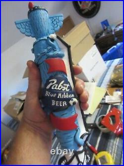 New Pabst Blue Ribbon Beer Tap Handle Tiki Totem Pole Keg Pull Pbr Art Bar Pub