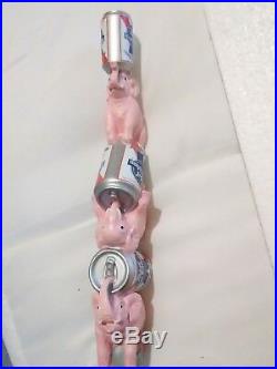 New Pabst Blue Ribbon PBR Art Series Pink Elephants Beer Tap Handle
