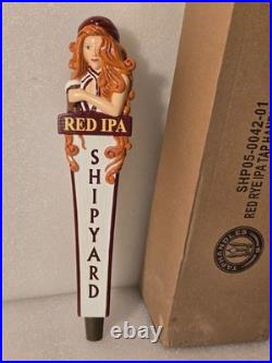 New Rare Beauty Shipyard Red Rye Sexy Sailor Girl NIB 12 Beer Tap Handle NOS
