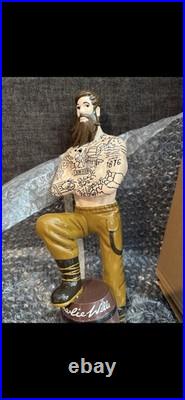 New Rarecharlie Wellsdry Hopped Lager Tattooed Lumberjack Tap Handle/england