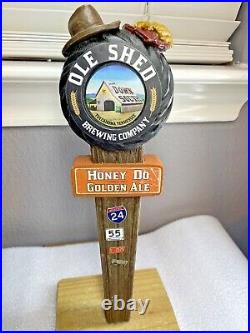 OLE SHED DOWN SOUTH BREWING HONEY DO Golden Ale Draft BEER Tap Handle TENNESSEE