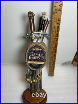 OMMEGANG GAME OF THRONES IRON THRONE KINGS SWORDS draft beer tap handle NEW YORK