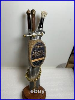 OMMEGANG GAME OF THRONES IRON THRONE KINGS SWORDS draft beer tap handle NEW YORK