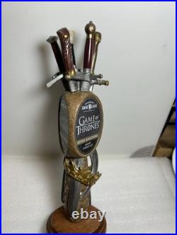 OMMEGANG GAME OF THRONES IRON THRONE KINGS SWORDS draft beer tap handle NEW YORK