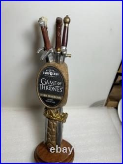 OMMEGANG GAME OF THRONES IRON THRONE KINGS SWORDS draft beer tap handle NEW YORK