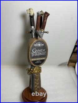 OMMEGANG GAME OF THRONES IRON THRONE KINGS SWORDS draft beer tap handle NEW YORK