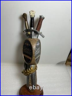 OMMEGANG GAME OF THRONES IRON THRONE KINGS SWORDS draft beer tap handle NEW YORK