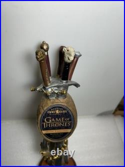 OMMEGANG GAME OF THRONES IRON THRONE KINGS SWORDS draft beer tap handle NEW YORK