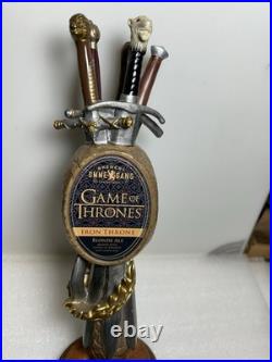 OMMEGANG GAME OF THRONES IRON THRONE KINGS SWORDS draft beer tap handle NEW YORK