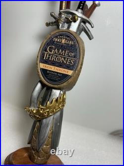 OMMEGANG GAME OF THRONES IRON THRONE KINGS SWORDS draft beer tap handle NEW YORK