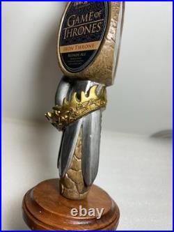 OMMEGANG GAME OF THRONES IRON THRONE KINGS SWORDS draft beer tap handle NEW YORK