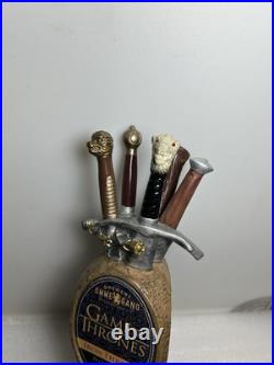 OMMEGANG GAME OF THRONES IRON THRONE KINGS SWORDS draft beer tap handle NEW YORK