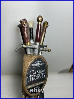 OMMEGANG GAME OF THRONES IRON THRONE KINGS SWORDS draft beer tap handle NEW YORK
