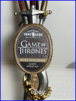 OMMEGANG GAME OF THRONES IRON THRONE KINGS SWORDS draft beer tap handle NEW YORK