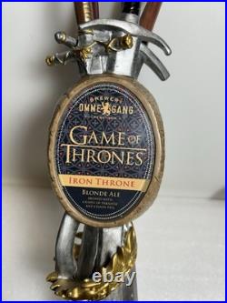 OMMEGANG GAME OF THRONES IRON THRONE KINGS SWORDS draft beer tap handle NEW YORK