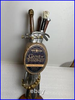 OMMEGANG GAME OF THRONES IRON THRONE KINGS SWORDS draft beer tap handle NEW YORK