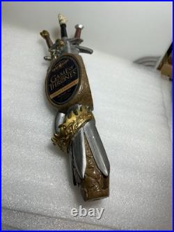 OMMEGANG GAME OF THRONES IRON THRONE KINGS SWORDS draft beer tap handle NEW YORK