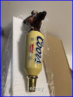 ORIGINAL COORS BANQUET BEER RODEO COWBOY draft beer tap handle. USA
