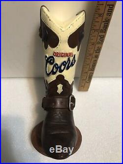 ORIGINAL COORS COWBOY BOOT beer tap handle. COLORADO