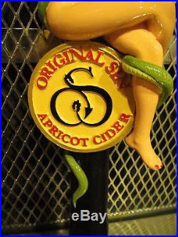 ORIGINAL SIN HARD CIDER NEW Figural SEXY Lady & Snake Apricot Beer Tap Handle