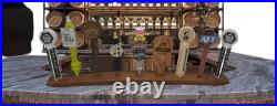 Oak Whiskey Barrel Stave 9 Beer Tap Handle Display