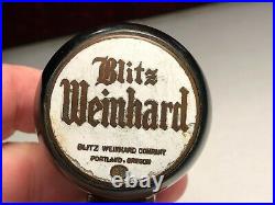 Old Blitz Weinhard Beer Ball Knob Tap Handle Keg Bar Tavern Portland Oregon Rare