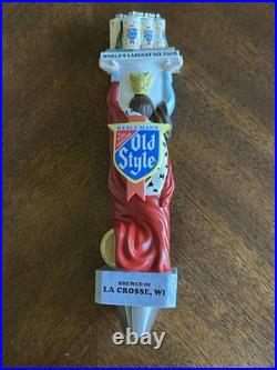Old Style Beer Tap Handle King Gambrinus La Crosse, WI Brand New