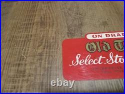 Old Tap Select Stock Ale On Draft Die Cut Plastic Advertising Sign RARE