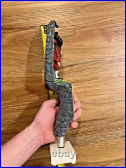 Olde Burnside Beer Tap Handle Knob Keg Bar Top Dirty Penny Ale Bagpipe and Stand