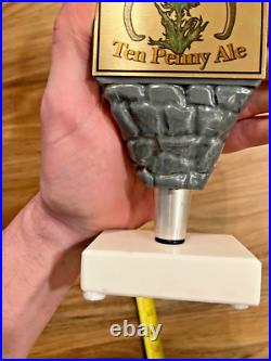 Olde Burnside Beer Tap Handle Knob Keg Bar Top Dirty Penny Ale Bagpipe and Stand