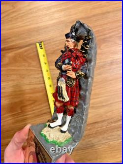 Olde Burnside Beer Tap Handle Knob Keg Bar Top Dirty Penny Ale Bagpipe and Stand