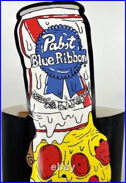 PABST BLUE RIBBON Melting Pizza Tap Handle Cardboard Pop Up Advertisement