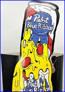 PABST BLUE RIBBON Melting Pizza Tap Handle Cardboard Pop Up Advertisement